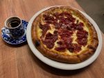 A Turkish-style pizza, called a pide, topped with pastirma. Photo credit: Jake Smith