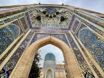 Samarkand gateway tilework. Photo credit: Michel Behar