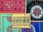 Samples of Uzbek textile work. Photo credit: Michel Behar