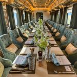 Dining car on the Silk Road Express. Photo credit: Golden Eagle Luxury Trains
